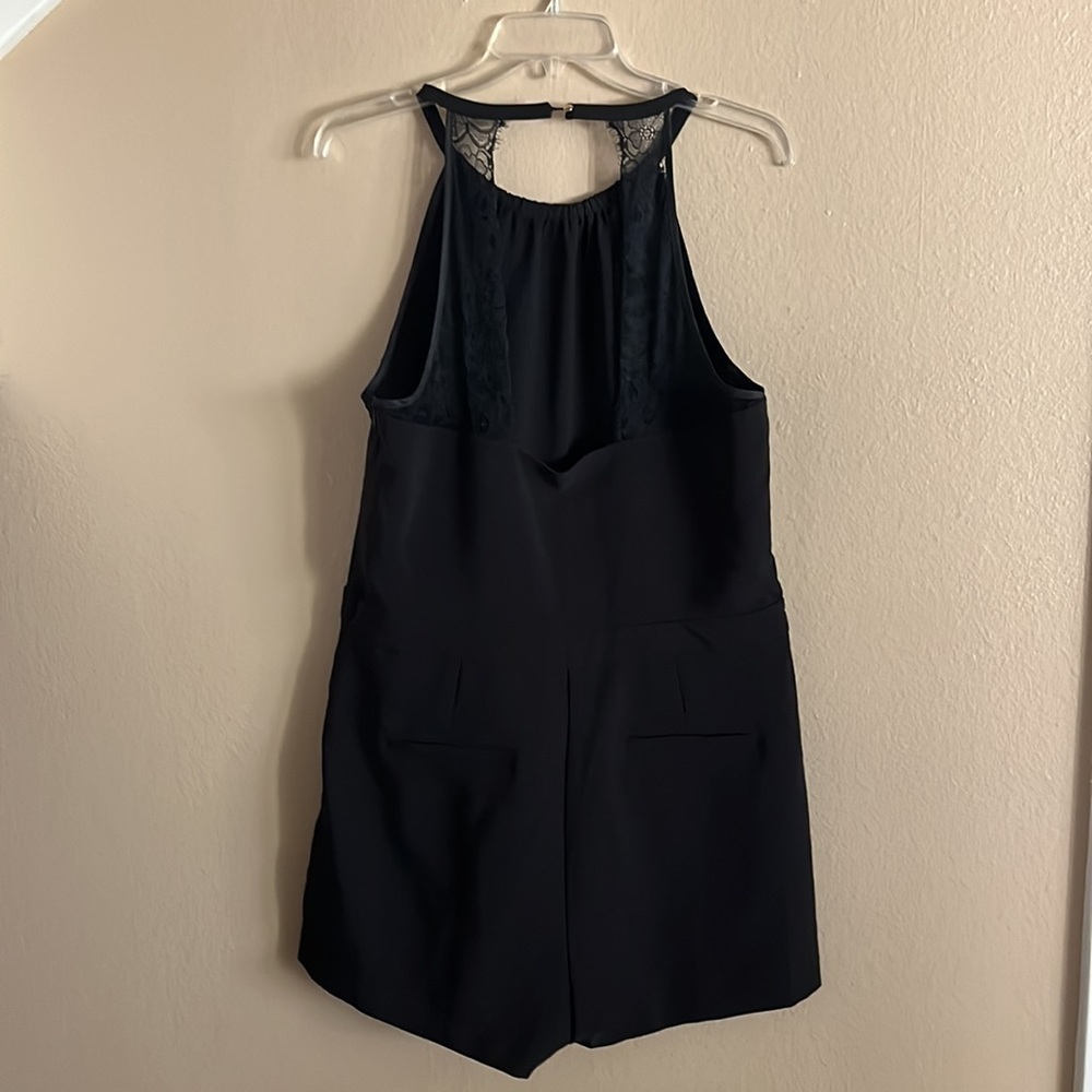 Black romper tank top with a lace back - Picture 3 of 6